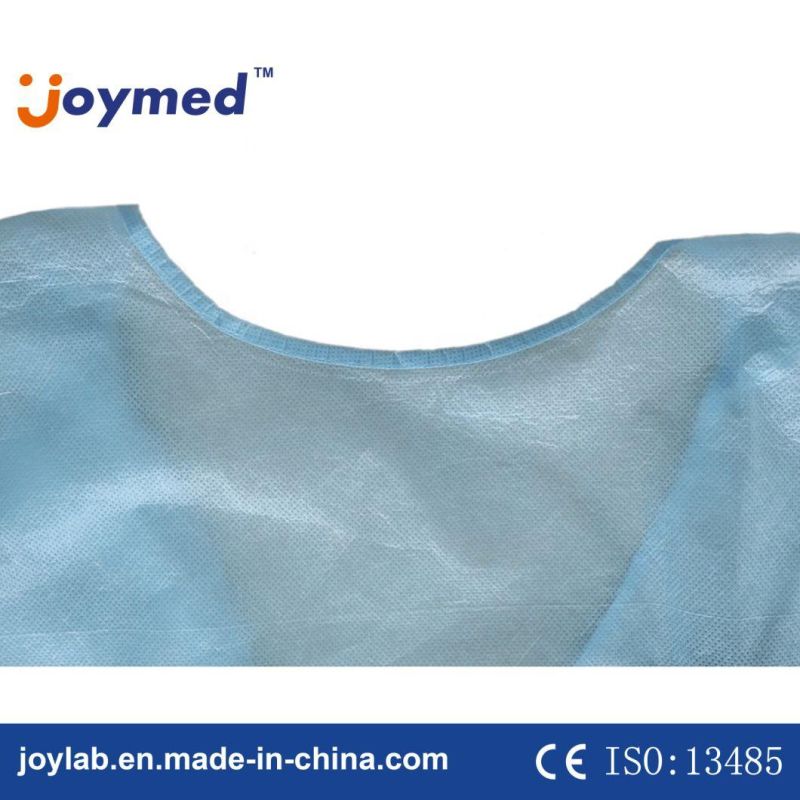 Seamless Sewing Advanced Safety Sterile Medical Disposable Isolation Gown with Double Protection on Chest Arms