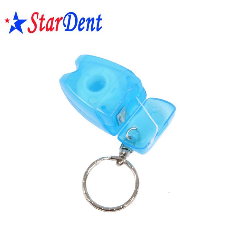 Dental Disposable Teeth Shade Dental Floss for Oral Care Key Chain Dental Floss