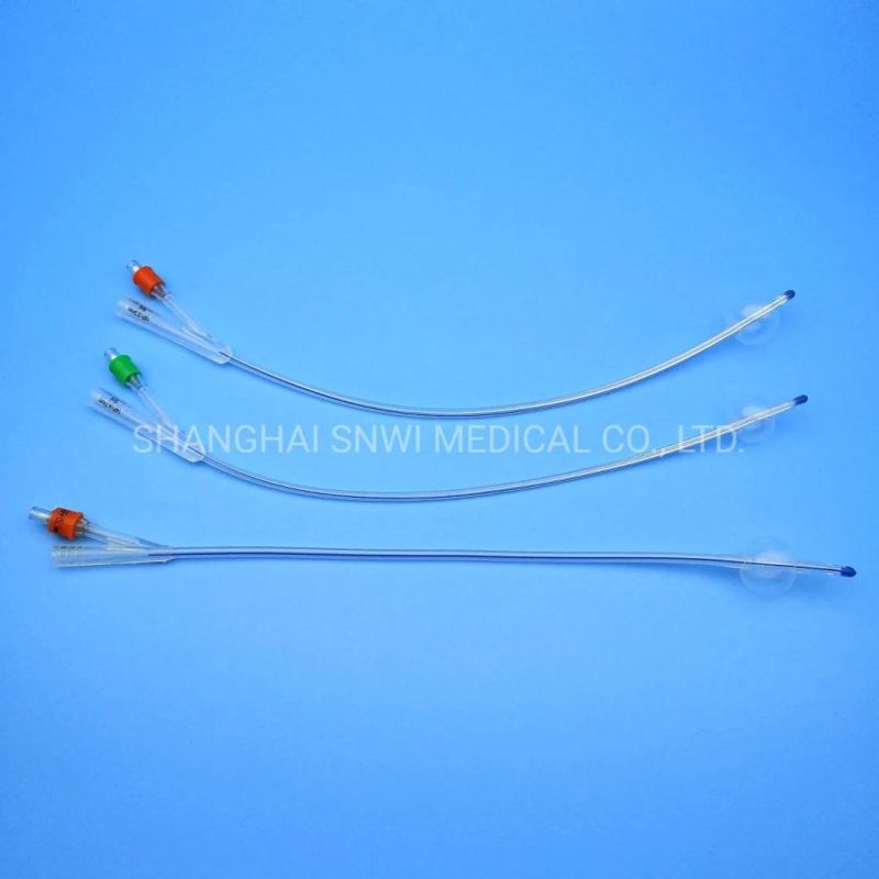 Medical Disposable Sterile Silicone Coated Latex Foley Balloon Catheter Used in Hospital