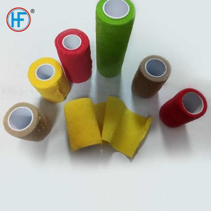 Mdr CE Approved Self Adhesive Bandage Assorted Color Breathable Cohesive Bandage