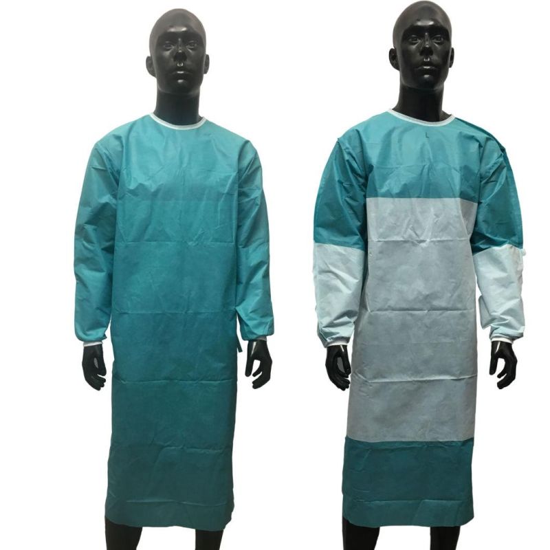 SMMS Standard Surgical Gown with Knitted Cuff, Surgical Operation Gowns