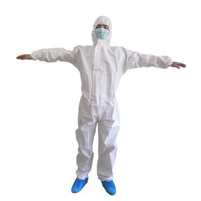 Asbestos Proof White Full Body Safety Coverall Type 5 Type 6 Disposable Workwear