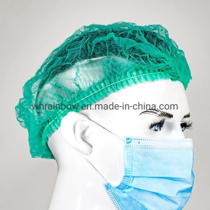 Disposable Plastic Strip/Clip/Bouffant/Mop/Nonwoven/PP Cap Shower/Bathing/Hotel Cap /Nurse/Doctor Cap /Medical/Surgical Cap with Elastic Polypropylene Fabric