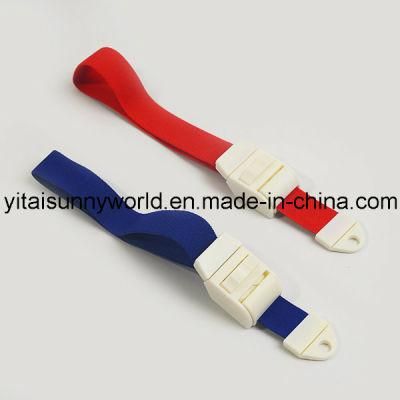 Plastic Buckle Base Tourniquet with Cotton Woven Strip (SW-GT01)