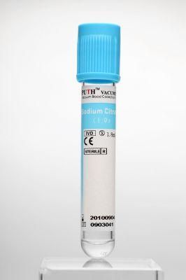 Blood Collection Tube, Sodium Citrate Tube, 9nc, Blue Cap with Ce, ISO 13458