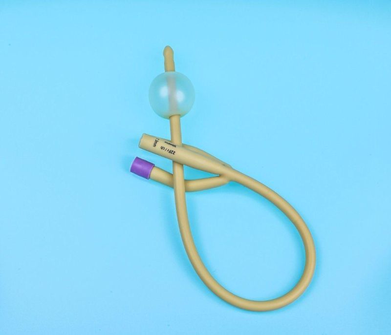 100% Medical Silicone Urethral Foley Catheter 1/2/3 Way with Factory Price