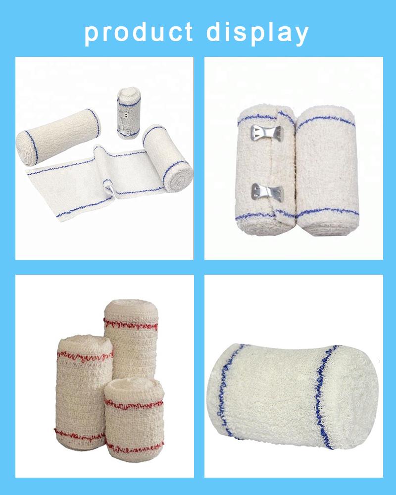 Factory Supply Medical Supplies Bleached Elastic Spandex Cototn Crepe Bandages Conform Bp Ep USP