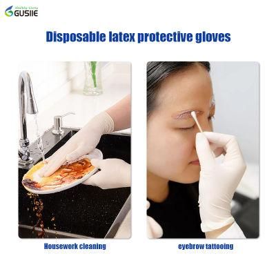 Disposable White Latex Medical Examination Gloves Powder Free Nitrile Gloves Latex Free