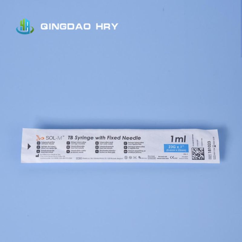 1ml Colored Disposable Low Dead Space Syringe with Needle for Vaccine Injection