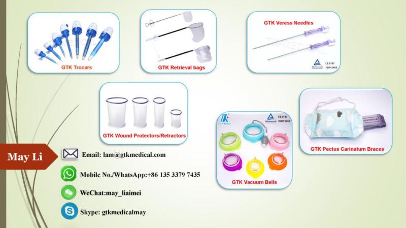 3mm 5mm 10mm 12mm Laparoscopy Bladeless Optical Trocars with CE ISO13485