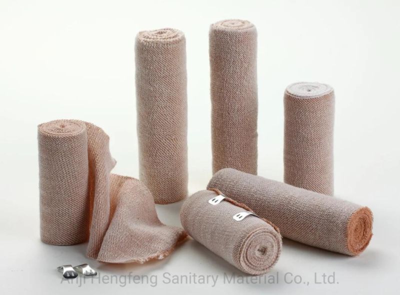 Natural Bleached Plain Elastic Bandage with FDA ISO13485