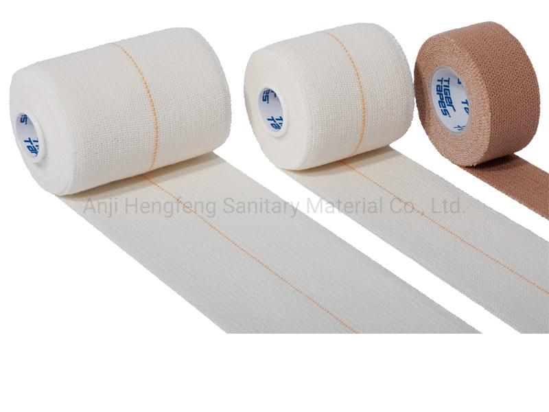 Sports Tape Elastic Adhesive Bandage Cut Edge Eab 100% Cotton Elastic Wrap Bandage