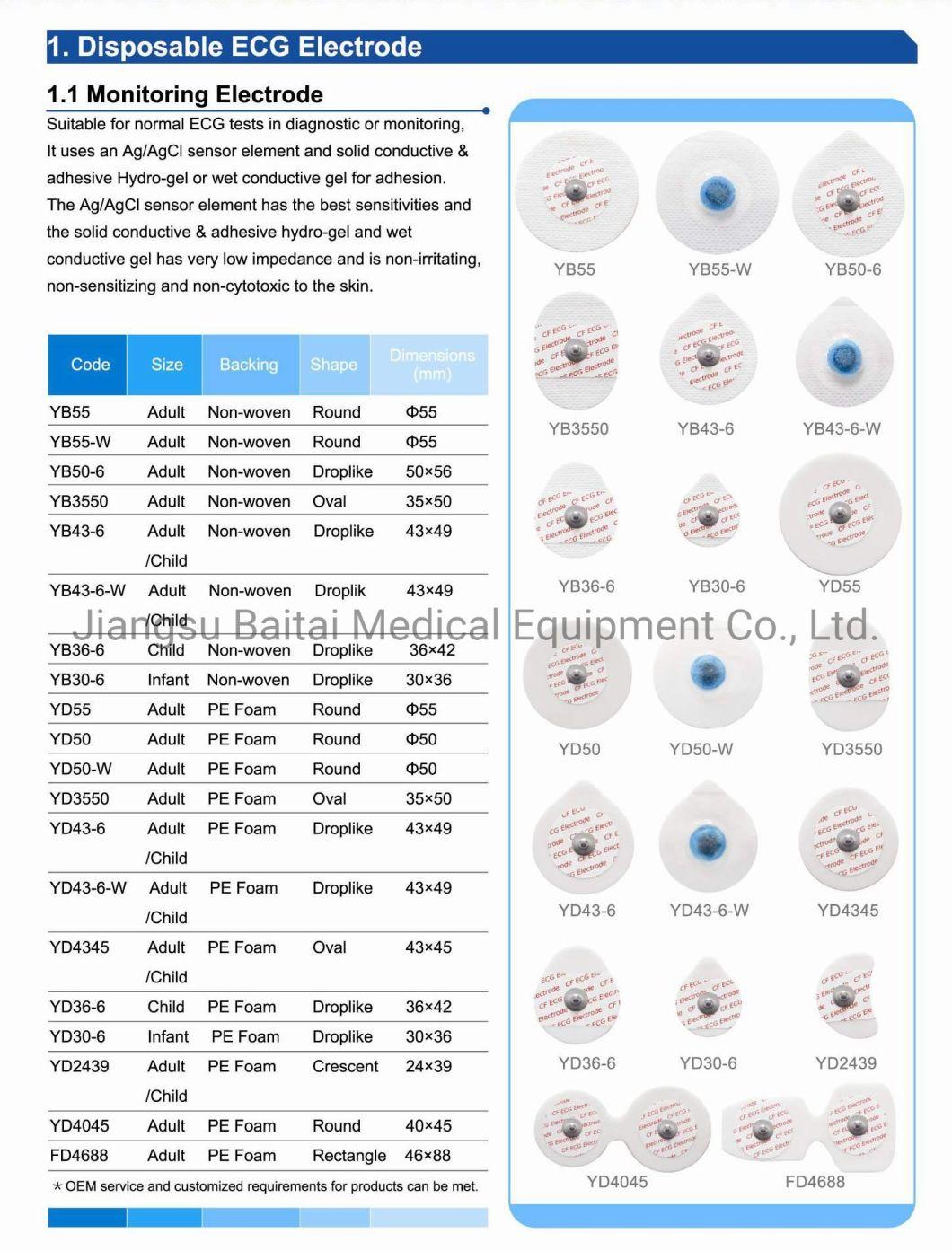 ECG Electrode with ISO13485 Certificate, Adult, YD50