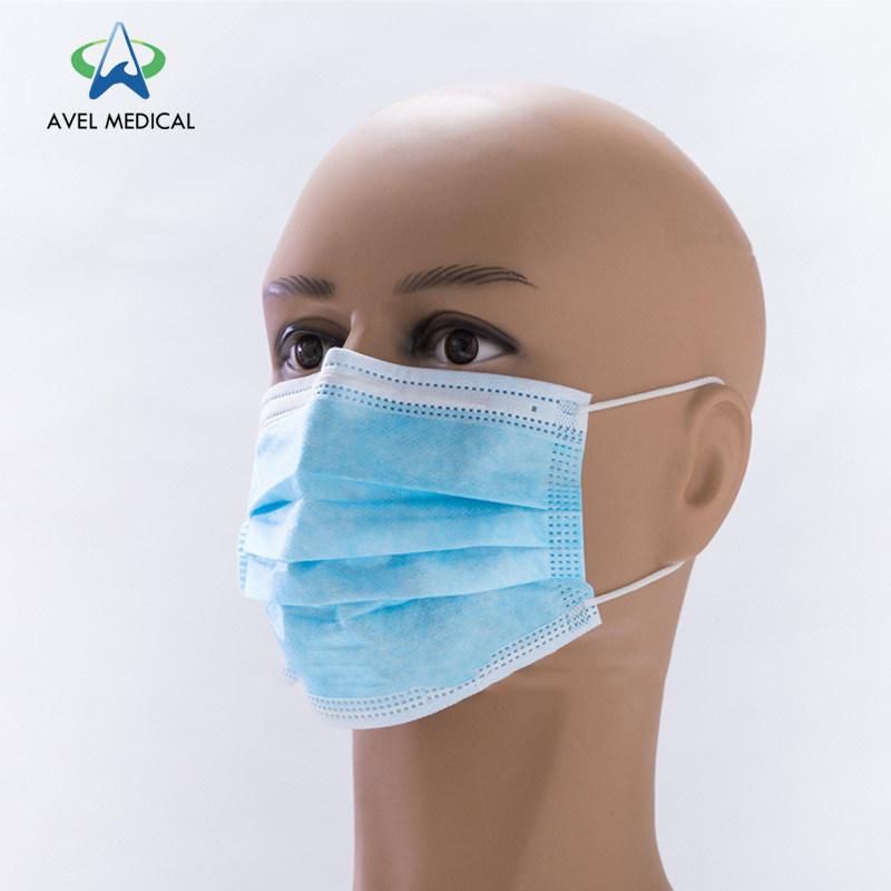 3 Ply Layers Nonwoven Meltbrown Protective Earloop Disposable Face Masks Discount Disposable Comfortable Non-Woven 3ply Breathable Medical Surgical Face Mask