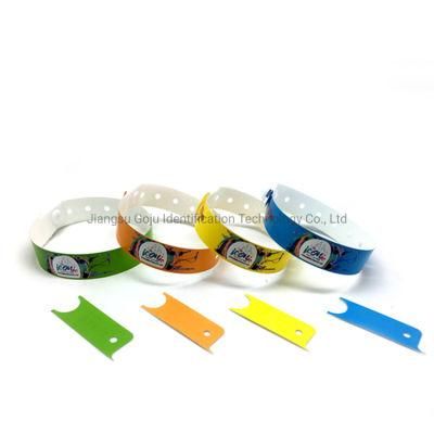 One off Use Adult L Shape Plastic ID Wristband with Full Color