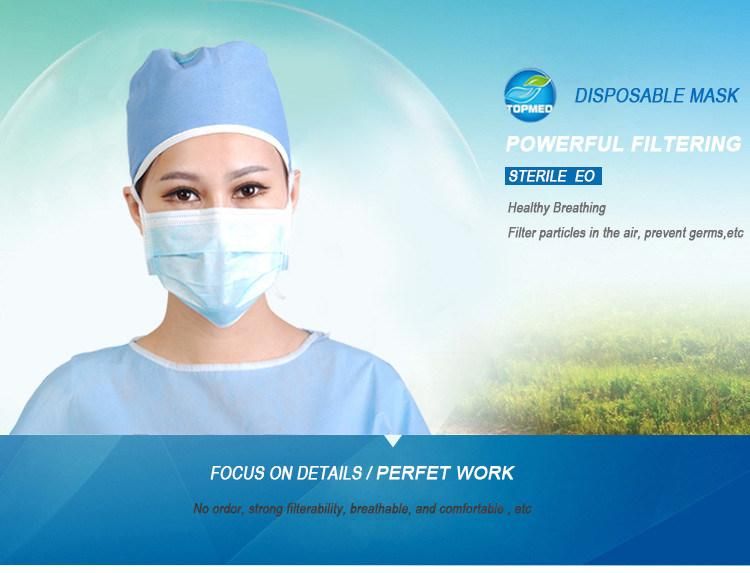 Surgical Medical Face Mask Disposable with Tie-on Factory Supply