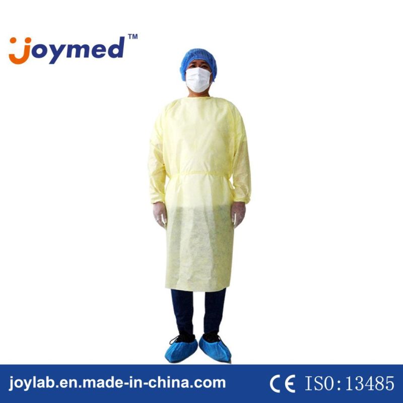 High Quality Waterproof Disposable PP Non Woven Isolation Surgical Gown