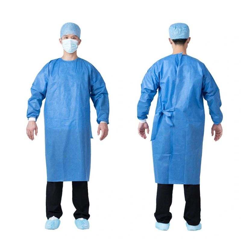 Disposable AAMI SMS Protective Reinforced Sterile Waterproof Disposable Surgical Gown