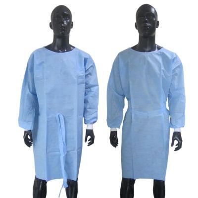 Topmed Cheap Price Hospital Gown Disposable Medical Isolation Gown