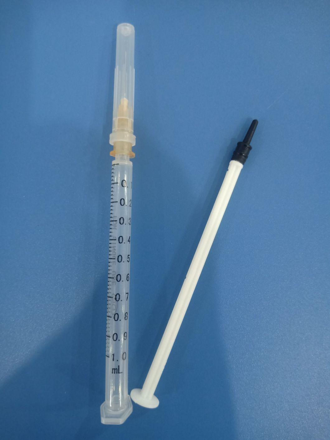 2 or 3 Parts Medical Disposable Sterile Injection Plastic Syringe, Insulin Syringe, 1ml Syringe