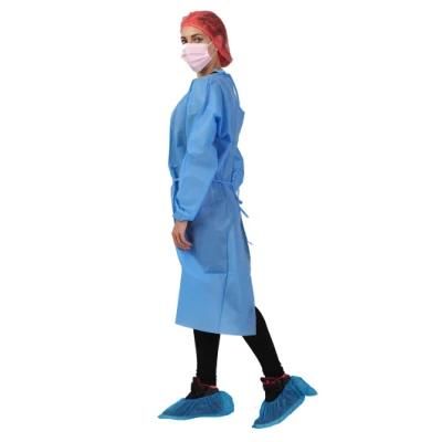 Yellow Isolation Gown 40GSM Medical Grade Isolation Gown, Velcro Closure at Neck