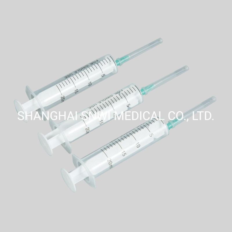 Medical Disposable 3 Parts Sterile Plastic Luer Lock 1ml Safety Vaccine Tuberculin Syringe with Needle