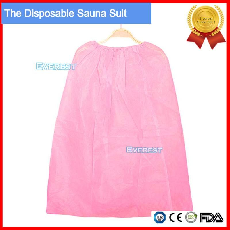 PP Disposable Nonwoven Sauna Robe for Beauty Salon and SPA