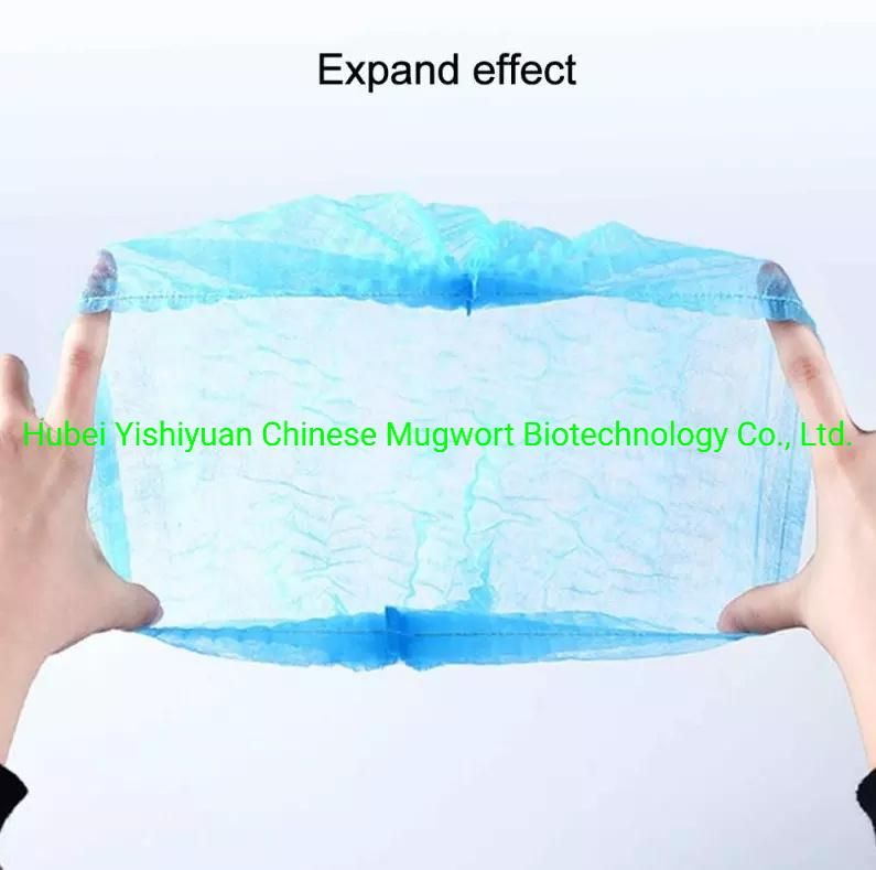 Nonwoven/SMS/PP/Round/Crimped/Pleated/Strip/Disposable Clip Mop Cap PE Bouffant Shower Bathing Hotel Cap