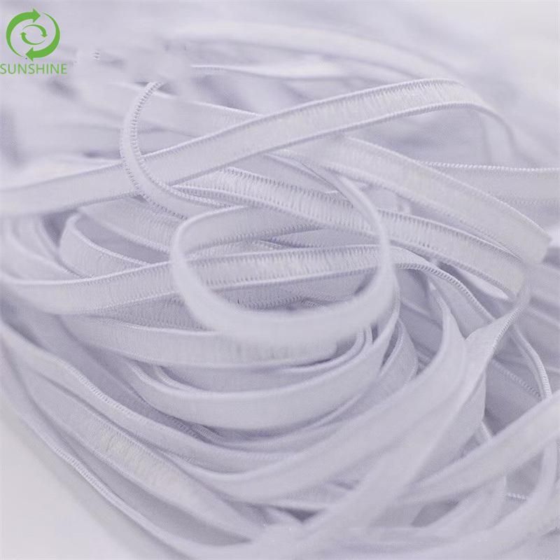 Latex and Spandex 4mm Flat Double Elastic Band for Bouffant Cap