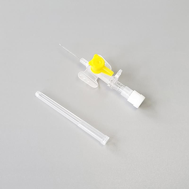 Medical Intravenous Catheter IV Cannula with Injection Port and Wings