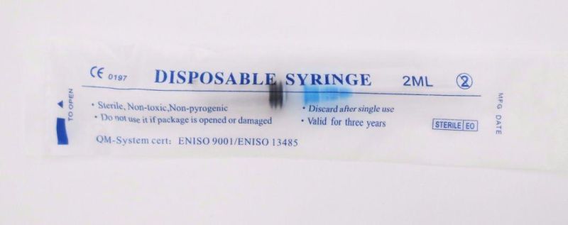 50ml, 60ml, 100ml, Medical Plastic 3 Parts Luer Slip Syringe