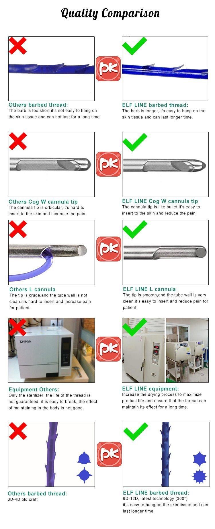 Sterile Korea Material Meso 3D Face Lifting Pdo Thread Elf Line