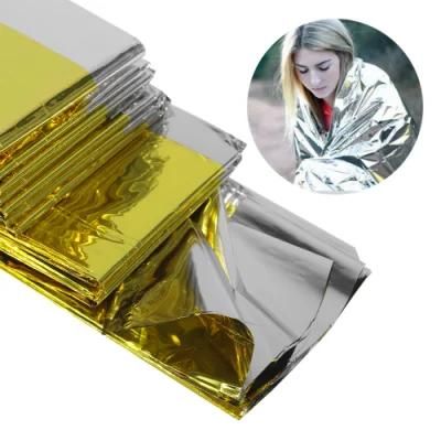 Emergency Blanket Outdoor Survive First Aid Rescue Kit Windproof Waterproof Foil Thermal Blanket Camping Blanket S/M/L