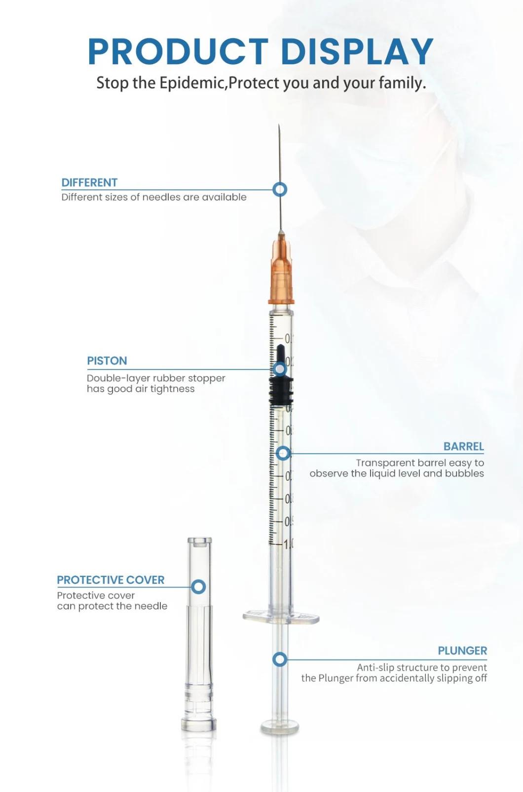 Medical Disposable Sterile Vaccine Syringe with Needle