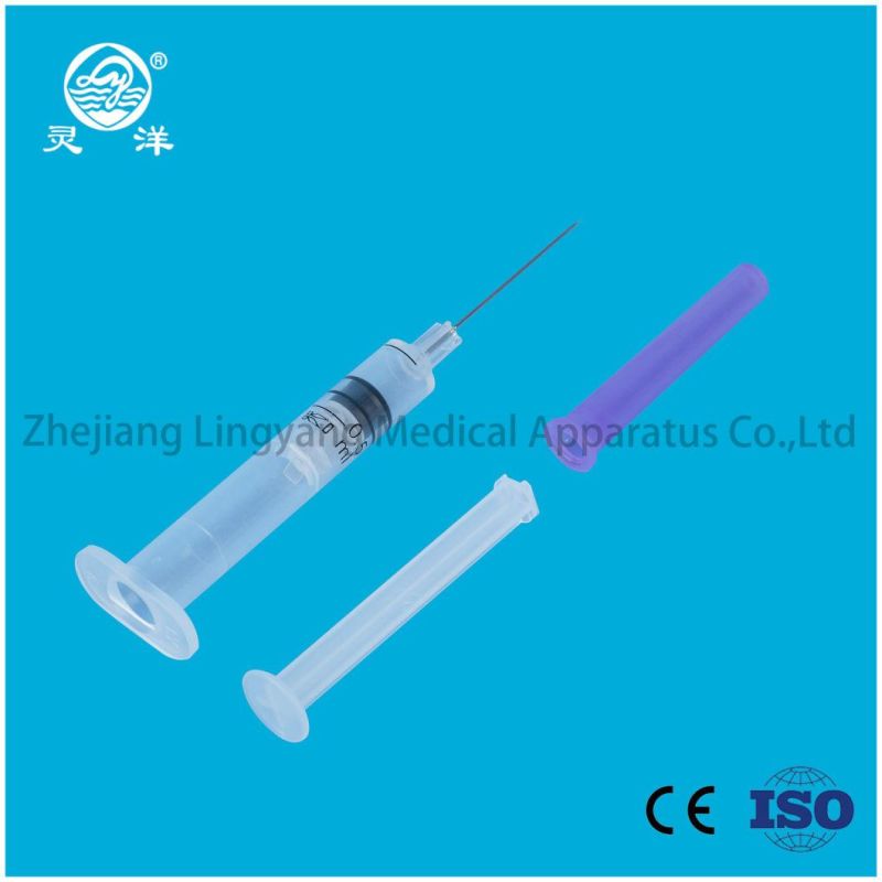 CE Approved 0.5ml Fixed Needle Disposable Auto Lock Safety Vaccine Syringe