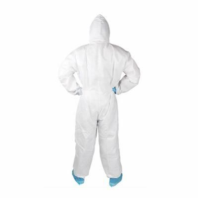 Microporous Film White Waterproof Safety Overalls Suit Disposable Protective Coverall with Good Service