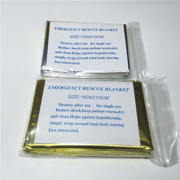 Space Foil Thermal Blanket Emergency Cover Sheet Survival First Aid Kit Festival