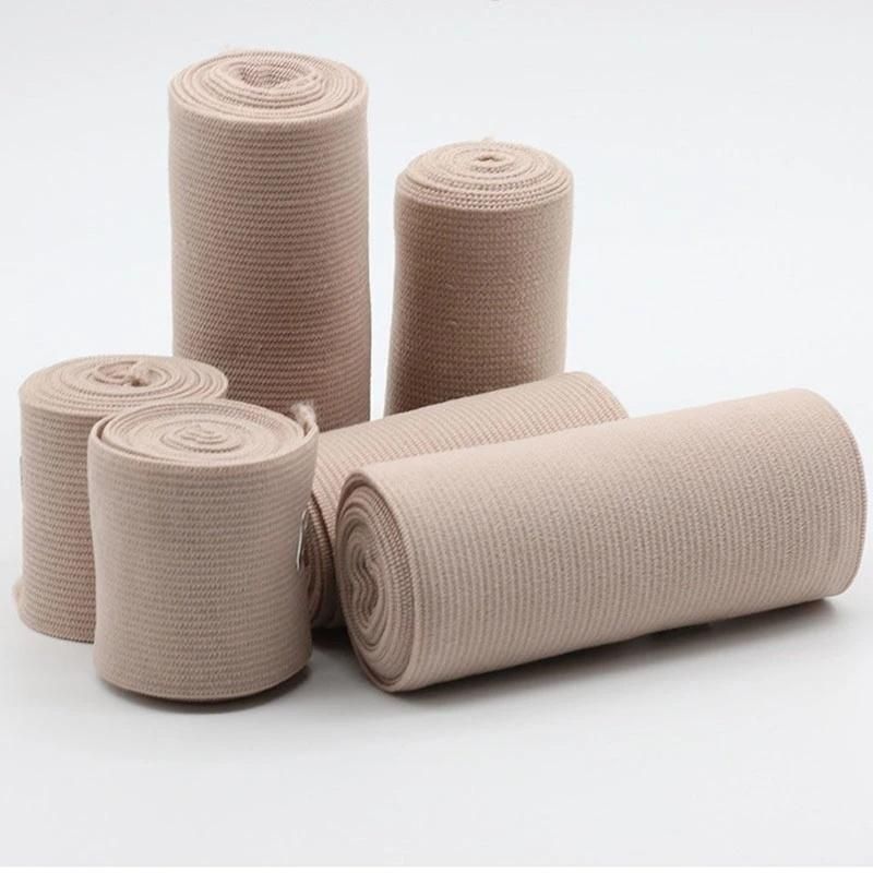 Medical Consumables Soft Comfortable and High Elasticity Skin Colorcrepe Elastic Bandage