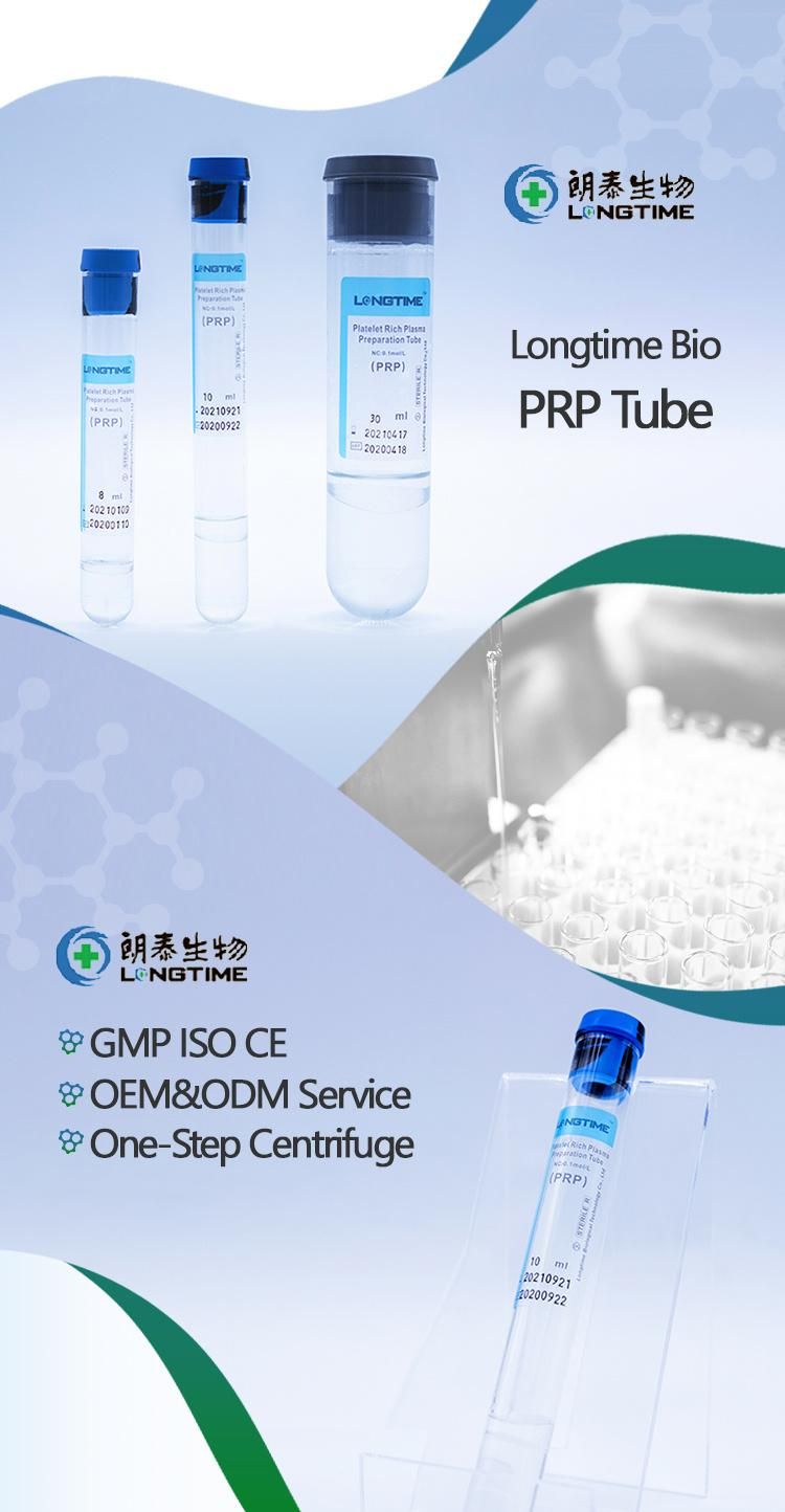 New Hot-Selling Product Medical Instrument Longtime Platelet Rich Plasma Blood Collection Tube Sodium Citrate Gel A2/A4 Prp Kit
