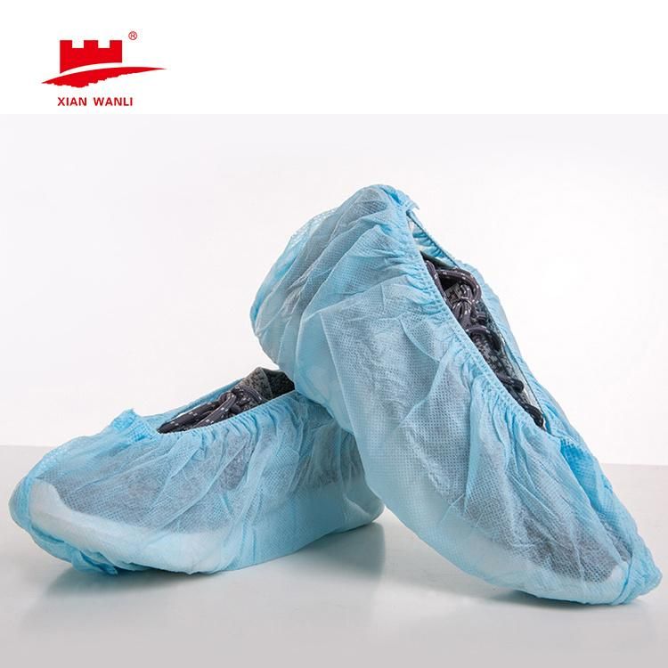 Disposable Spp 35GSM Non Woven Non-Skid Shoe Cover, Universal Blue