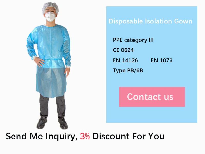 Guardwear OEM Disposable Doctoral Gown Medical Isolation Coverall Sterile Disposable Surgical Gown Isolation Gown