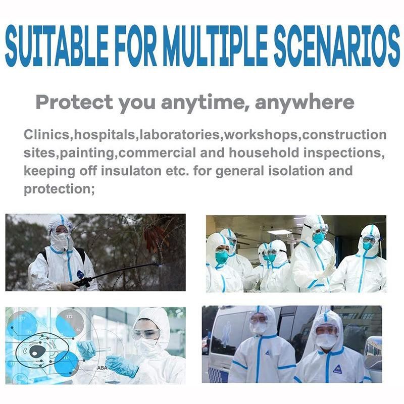 Factory Direct Selling Disposable Protective Clothes Isolation Suit Whitelist Enterprise Personal Protection Medical Supply Factory Direct Sale