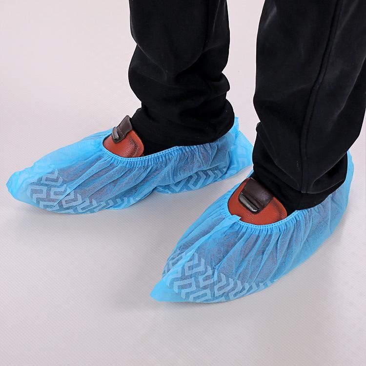 Top Quality Disposable Nonwoven Blue Shoe Cover with Printing