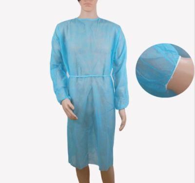 Non Woven Disposable Gown Blue PPE Isolation Gown