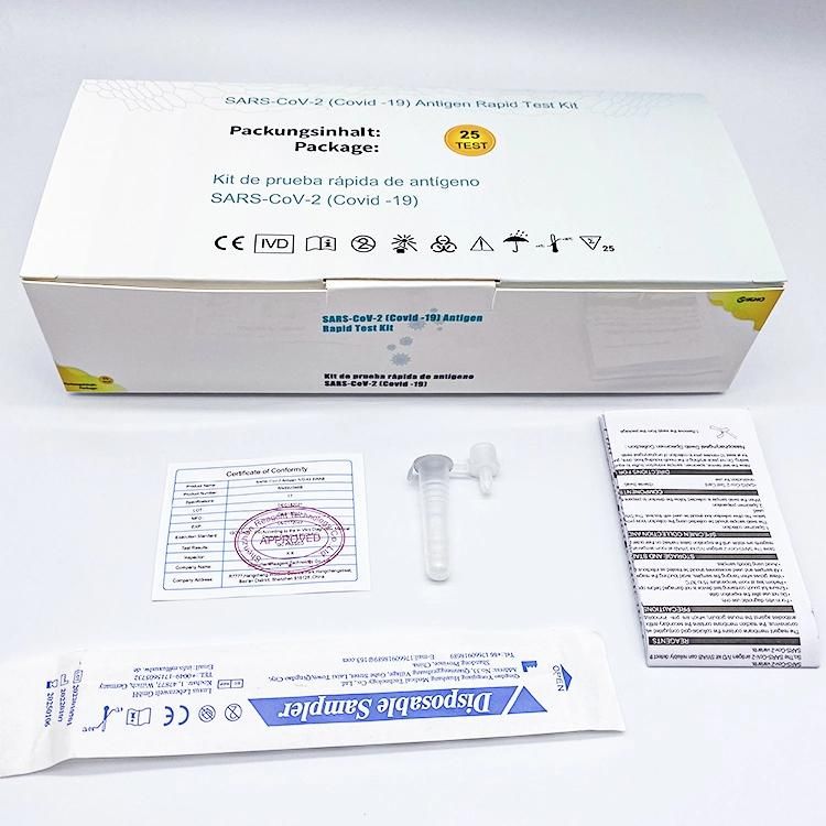 CE FDA High Accuracy Colloidal Gold Self Swab Test Diagnostic Kit Antigen Rapid Test