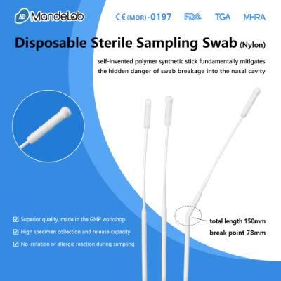 Fast Shipping Sterile Nasopharyngeal Nasal Flock Swab