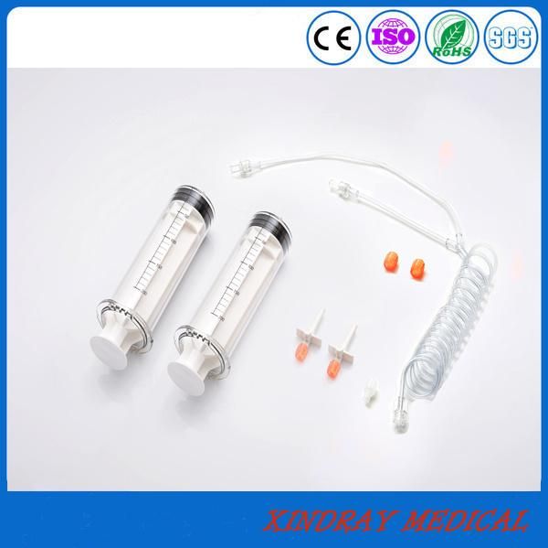 Factory Price Hospital Medical Disposable Product for CT/Dsa/MRI Compatible to Medrad, Ezem, Lf, Metro Brand Angiographic High Pressure Medical CT Syringe