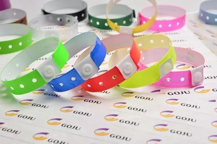 L Shape Vinyl ID Wristband PVC Bracelets Love Gift Business Customize Logo