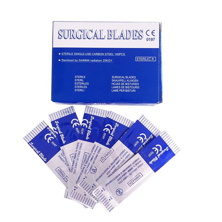 China Factory Medical Use Stainless Steel Knife Blade Carbon Steel Disposable Surgical Scalpel Blades