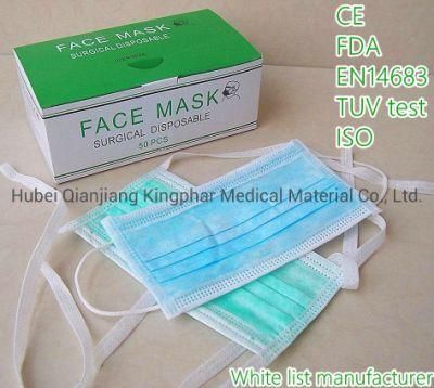 Surgical En14683 Anti Bacterial Tie Back Face Mask by Factory Sale